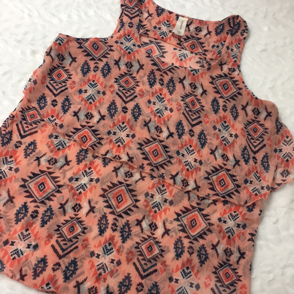 Sheer Sleeveless Blouse